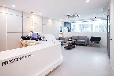 M Dental Clinic reception and waiting area
